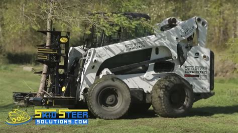 homemade skid steer tree shear|tree removal skid steer attachments.